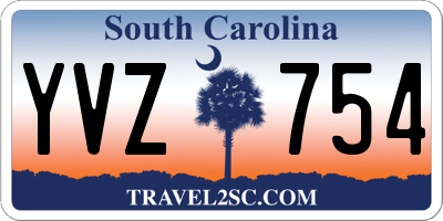 SC license plate YVZ754