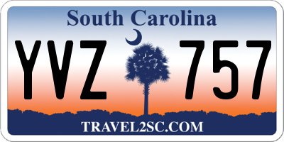 SC license plate YVZ757