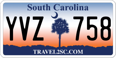 SC license plate YVZ758