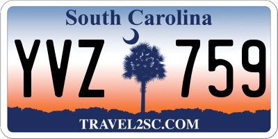 SC license plate YVZ759