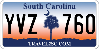 SC license plate YVZ760