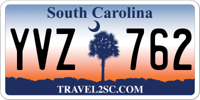 SC license plate YVZ762