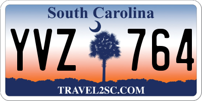 SC license plate YVZ764