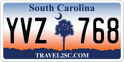 SC license plate YVZ768