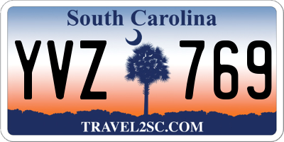 SC license plate YVZ769