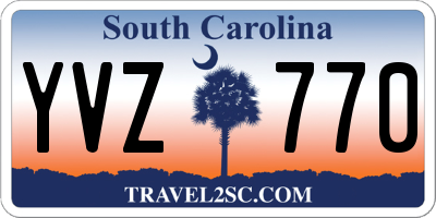 SC license plate YVZ770
