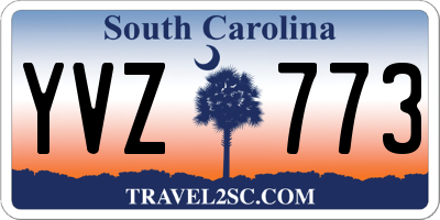 SC license plate YVZ773