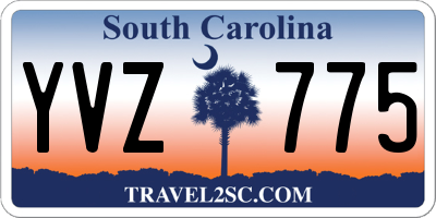 SC license plate YVZ775