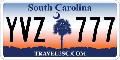 SC license plate YVZ777