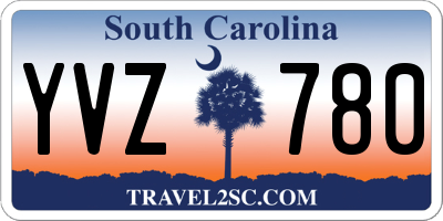 SC license plate YVZ780