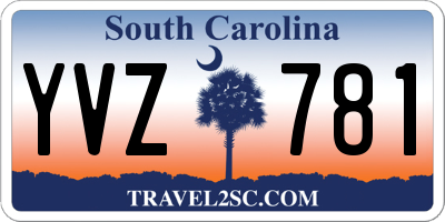 SC license plate YVZ781