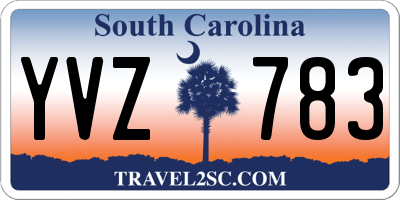SC license plate YVZ783