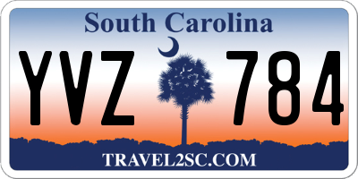 SC license plate YVZ784