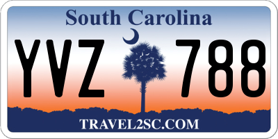 SC license plate YVZ788