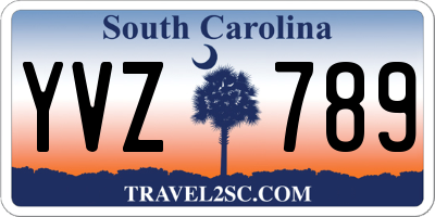 SC license plate YVZ789