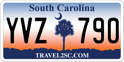 SC license plate YVZ790