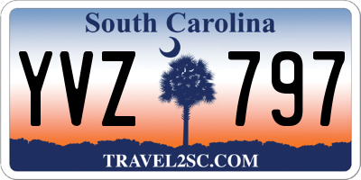 SC license plate YVZ797