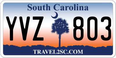 SC license plate YVZ803