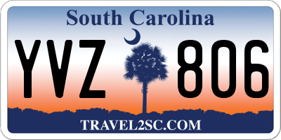 SC license plate YVZ806