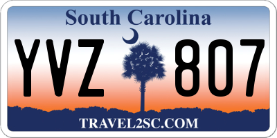 SC license plate YVZ807