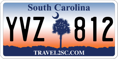 SC license plate YVZ812