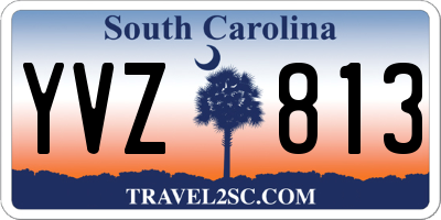 SC license plate YVZ813