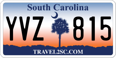 SC license plate YVZ815
