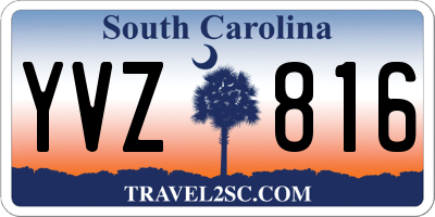 SC license plate YVZ816