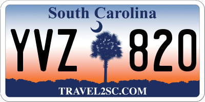 SC license plate YVZ820