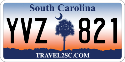 SC license plate YVZ821