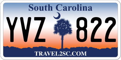 SC license plate YVZ822