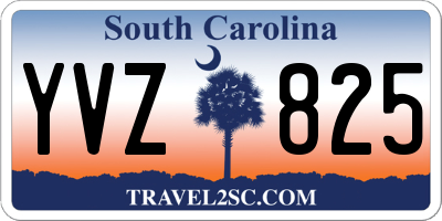 SC license plate YVZ825