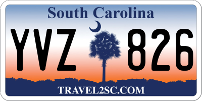 SC license plate YVZ826