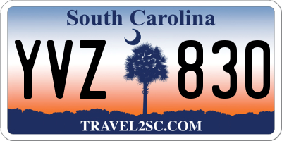 SC license plate YVZ830