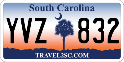 SC license plate YVZ832