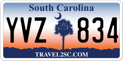 SC license plate YVZ834
