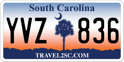 SC license plate YVZ836