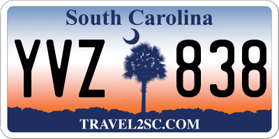 SC license plate YVZ838
