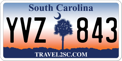 SC license plate YVZ843