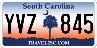 SC license plate YVZ845