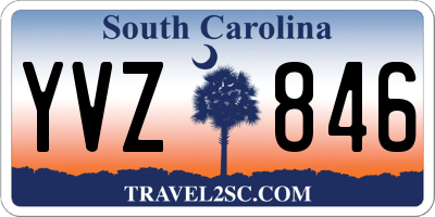 SC license plate YVZ846