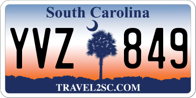 SC license plate YVZ849