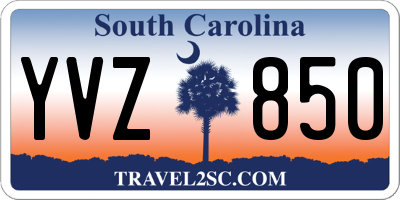 SC license plate YVZ850