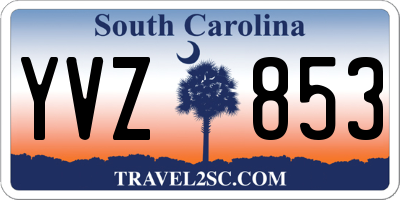 SC license plate YVZ853