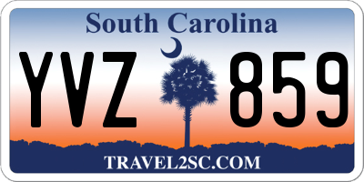 SC license plate YVZ859