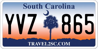 SC license plate YVZ865