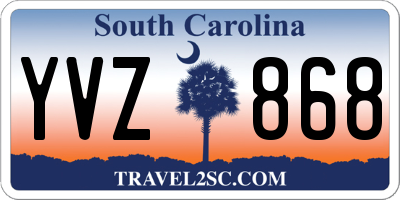 SC license plate YVZ868