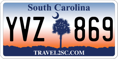 SC license plate YVZ869