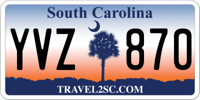 SC license plate YVZ870