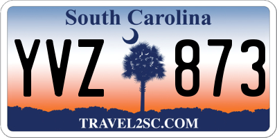SC license plate YVZ873